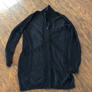 L Eddie Bauer Tunic Cardigan